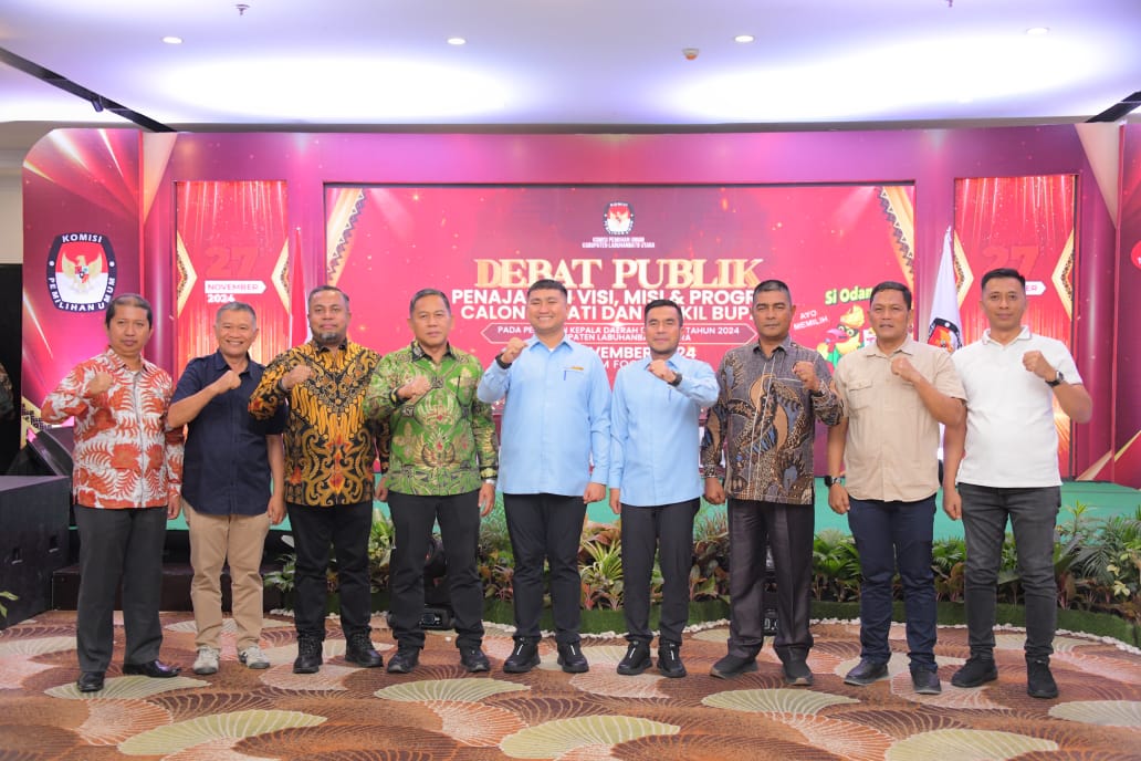Debat publik Pilkada Labura 2024.