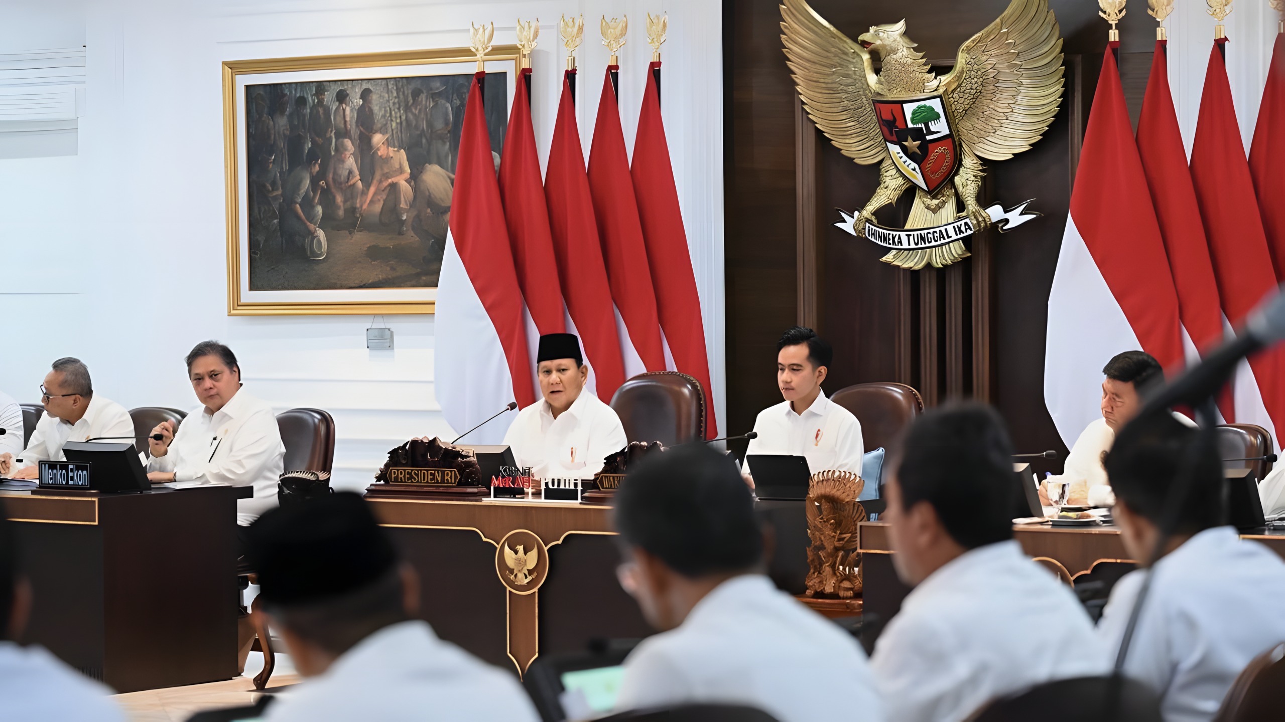 Presiden Prabowo Subianto saat Sidang Kabinet.