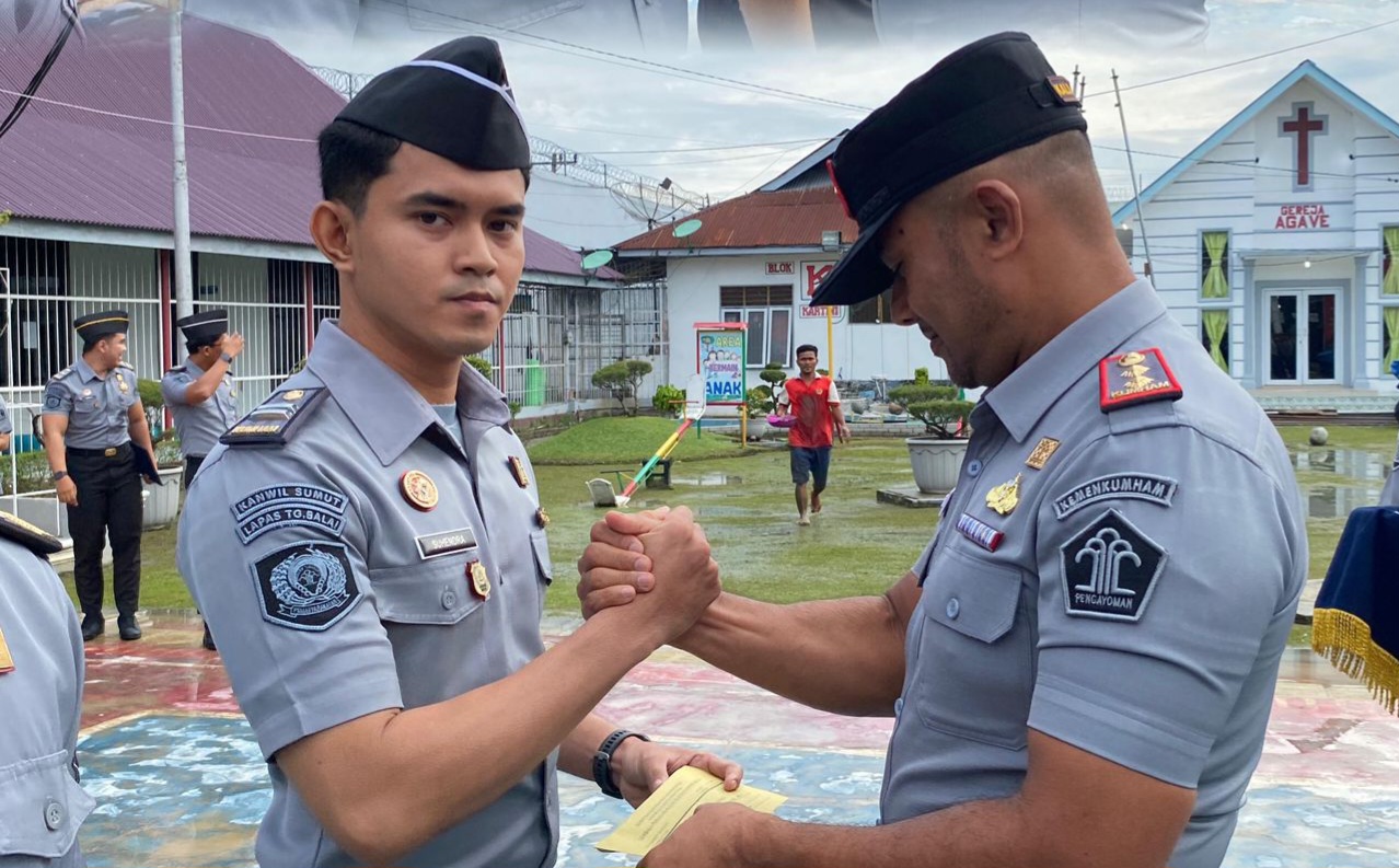 Lima personil Lapas Tanjungbalai Asahan naik pangkat