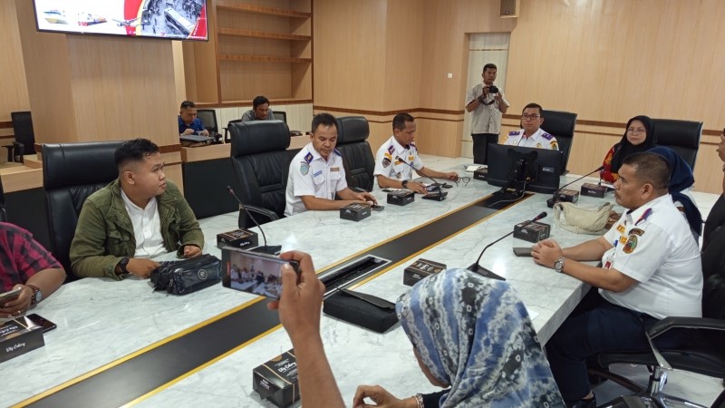 Kadishub Sumut Agustinus Panjaitan menyampaikan keterangan tentang program mudik gratis Nataru.