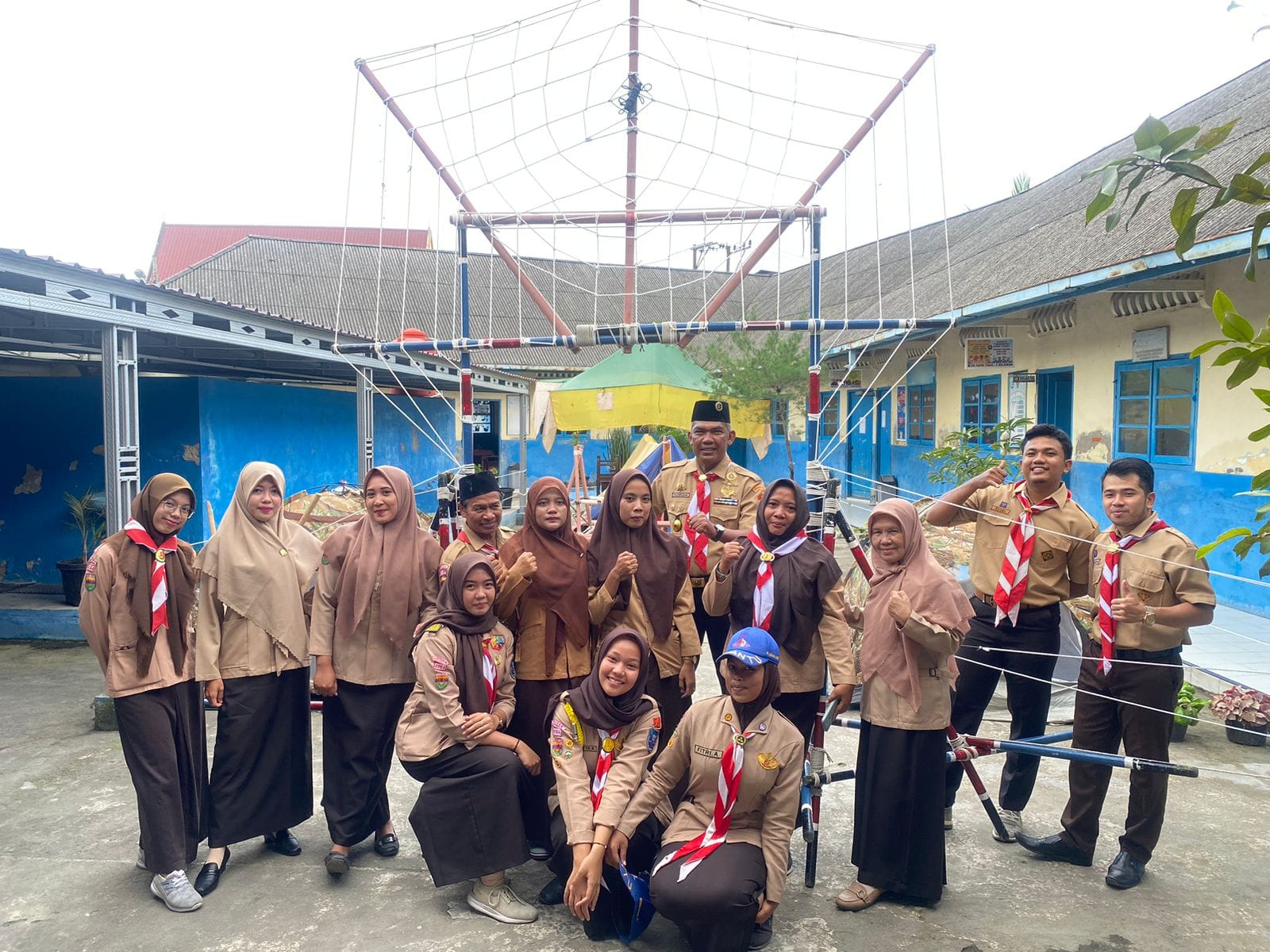 Kegiatan Pramuka di SD Hangtuah 1 Belawan.