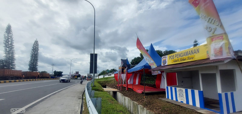 Pospam di pintu tol Sinaksak wilayah Polres Simalungun.