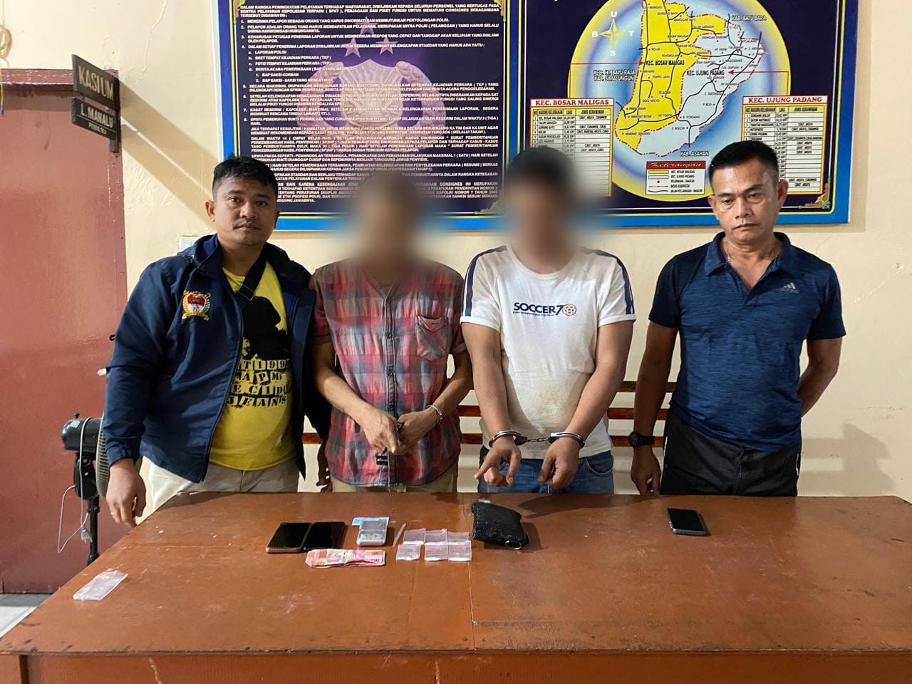 Pengedar sabu-sabu yang disergap di Bosar Maligas, Simalungun.