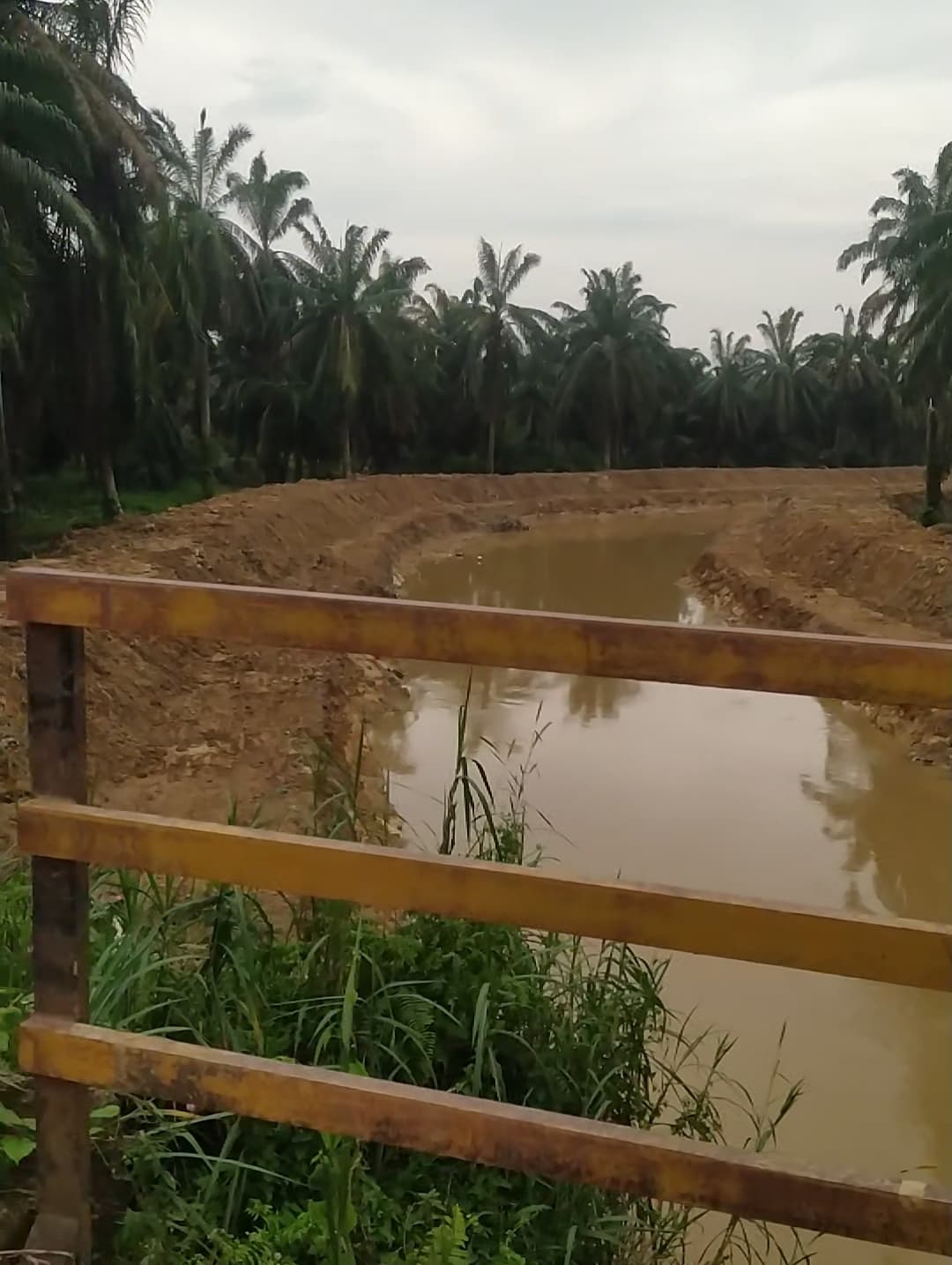 Lokasi proyek normalisasi Sungai Aek Tapa.