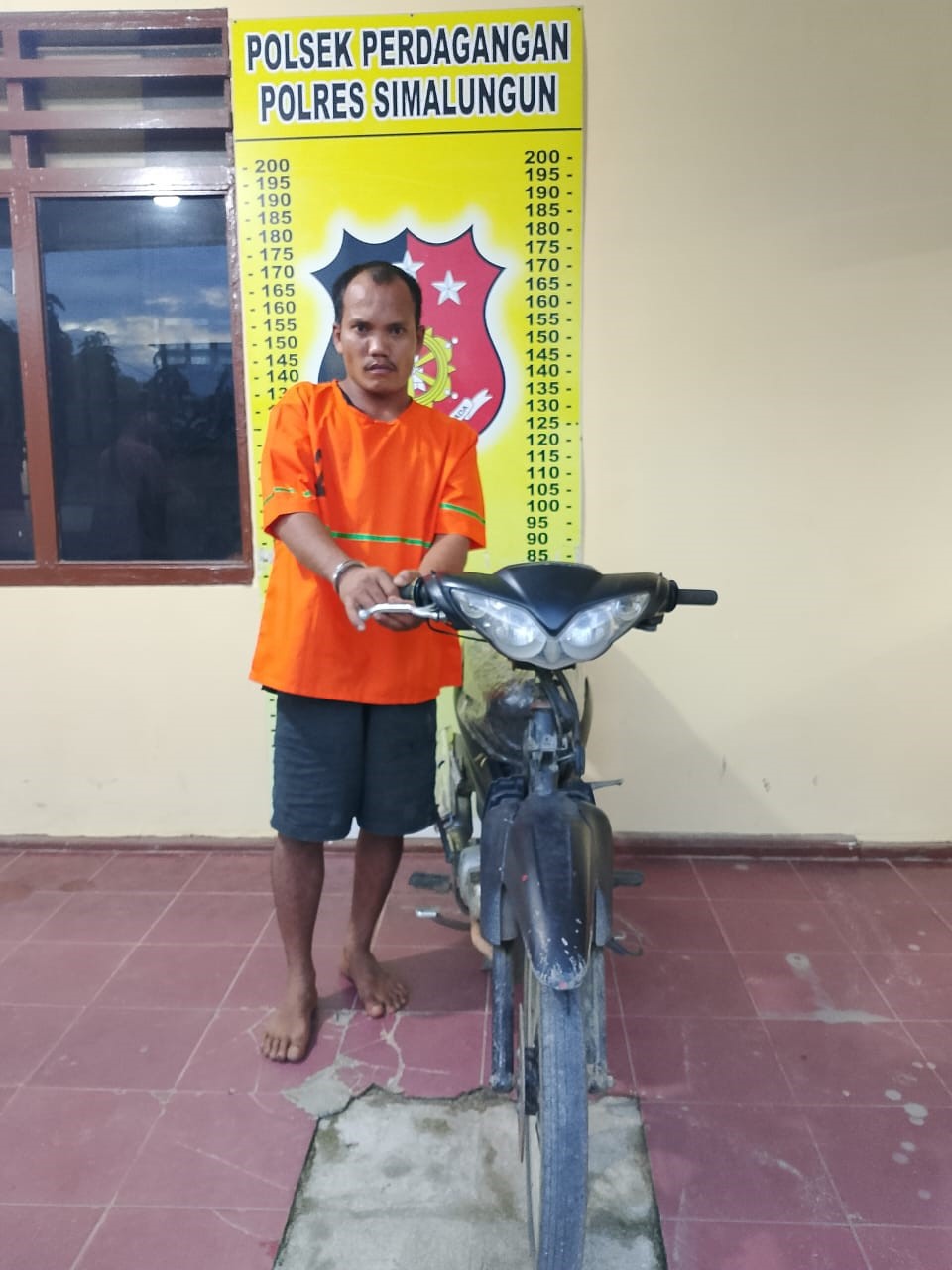 Saut Parulian Nainggolan, pelaku curanmor, ditangkap Unit Reskrim Polsek Perdagangan,