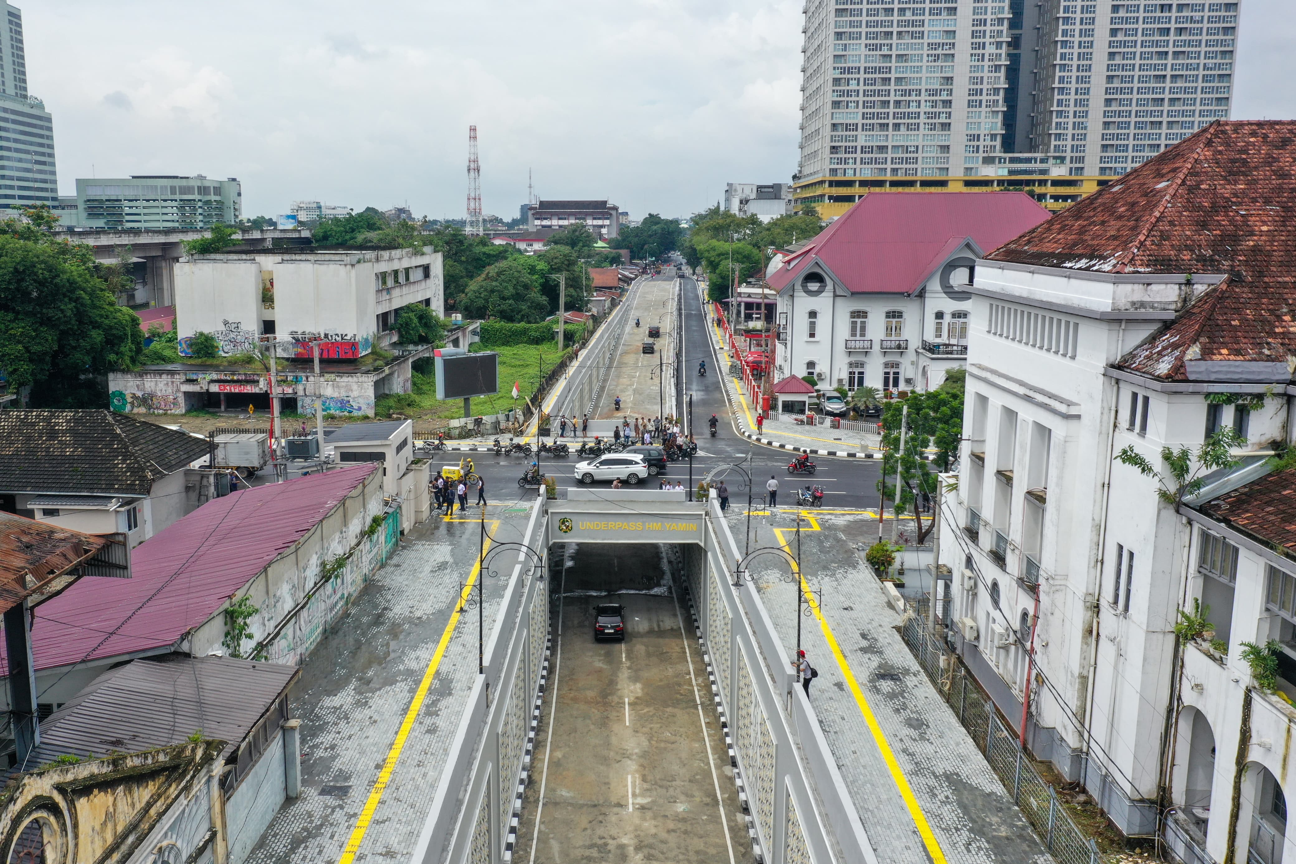 Wali Kota Medan, Bobby Nasution, meresmikan Underpass Jalan HM Yamin, Medan Timur, Rabu (15/1/25).