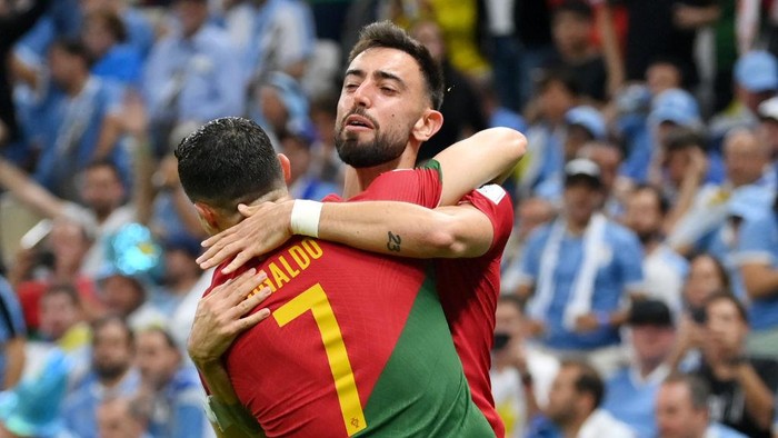 Cristiano Ronaldo dan Bruno Fernandes.
