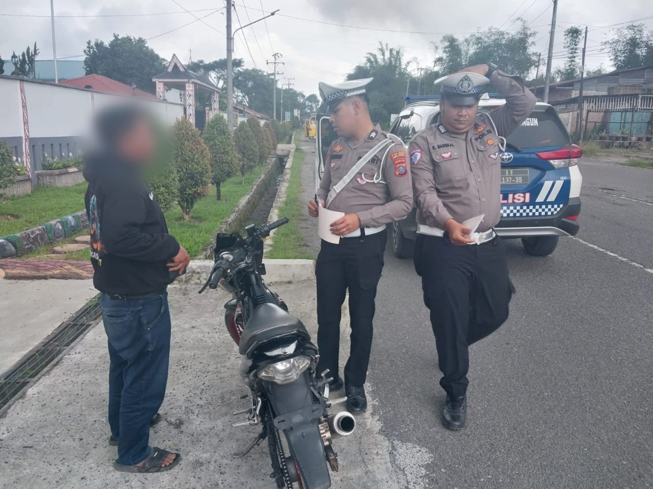 Polres Simalungun operasi knalpot blong.