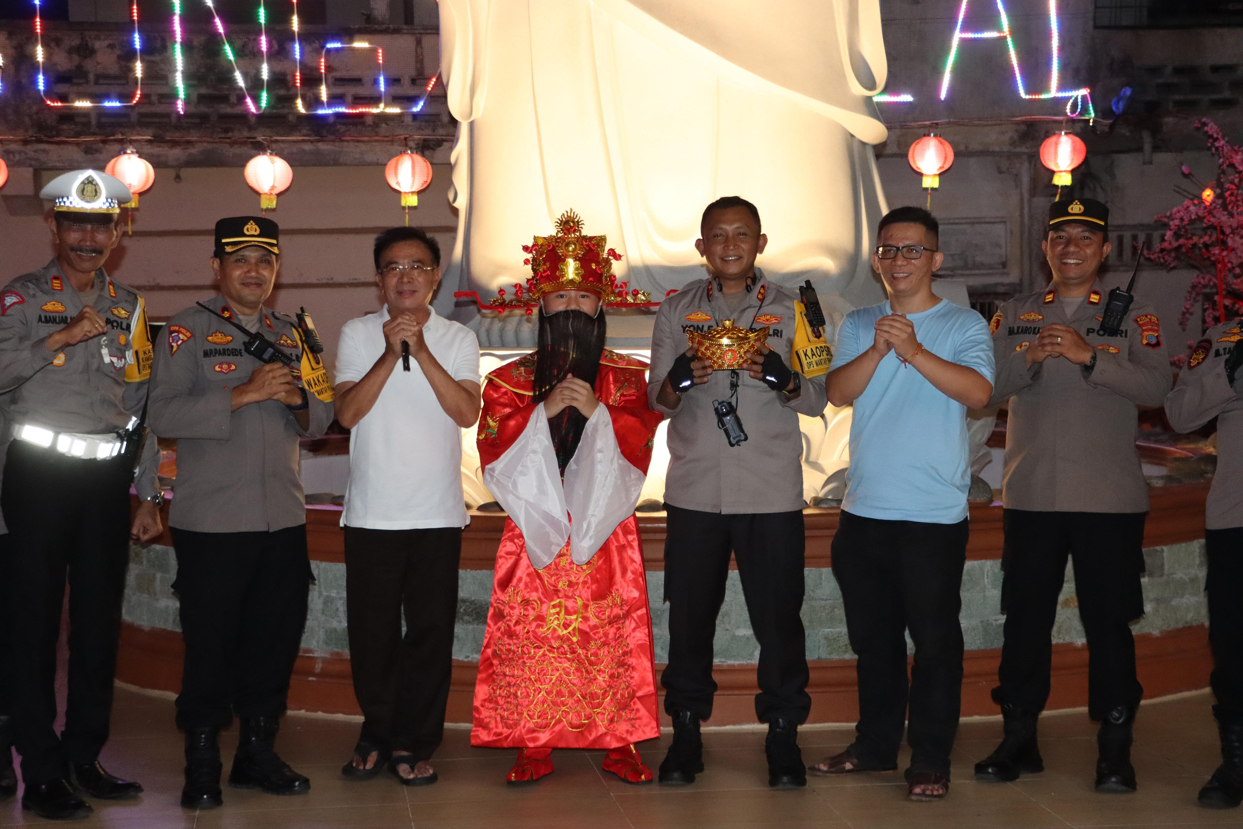 Polres Tanjungbalai perketat pengamanan di rumah ibadah saat malam Imlek.