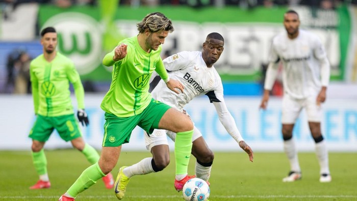 Bayer Leverkusen ditahan imbang saat bertandang ke markas Wolfsburg dalam laga pekan ke-21 Bundesliga.