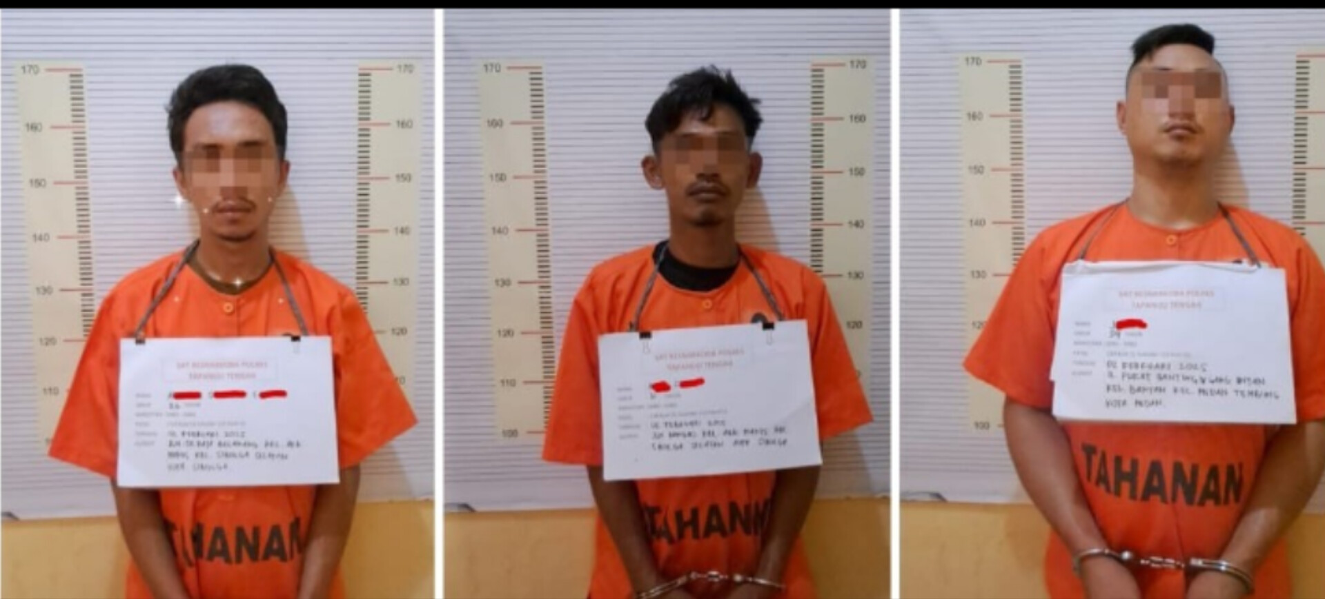 Ketiga tersangka pengedar sabu ditangkap di Tapteng.