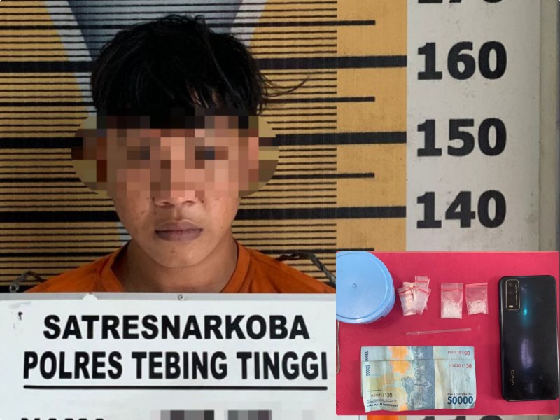 DI (21) pemilik 1,94 gram sabu yang ditangkap di Gang Rukun Desa Binjai Sergai.