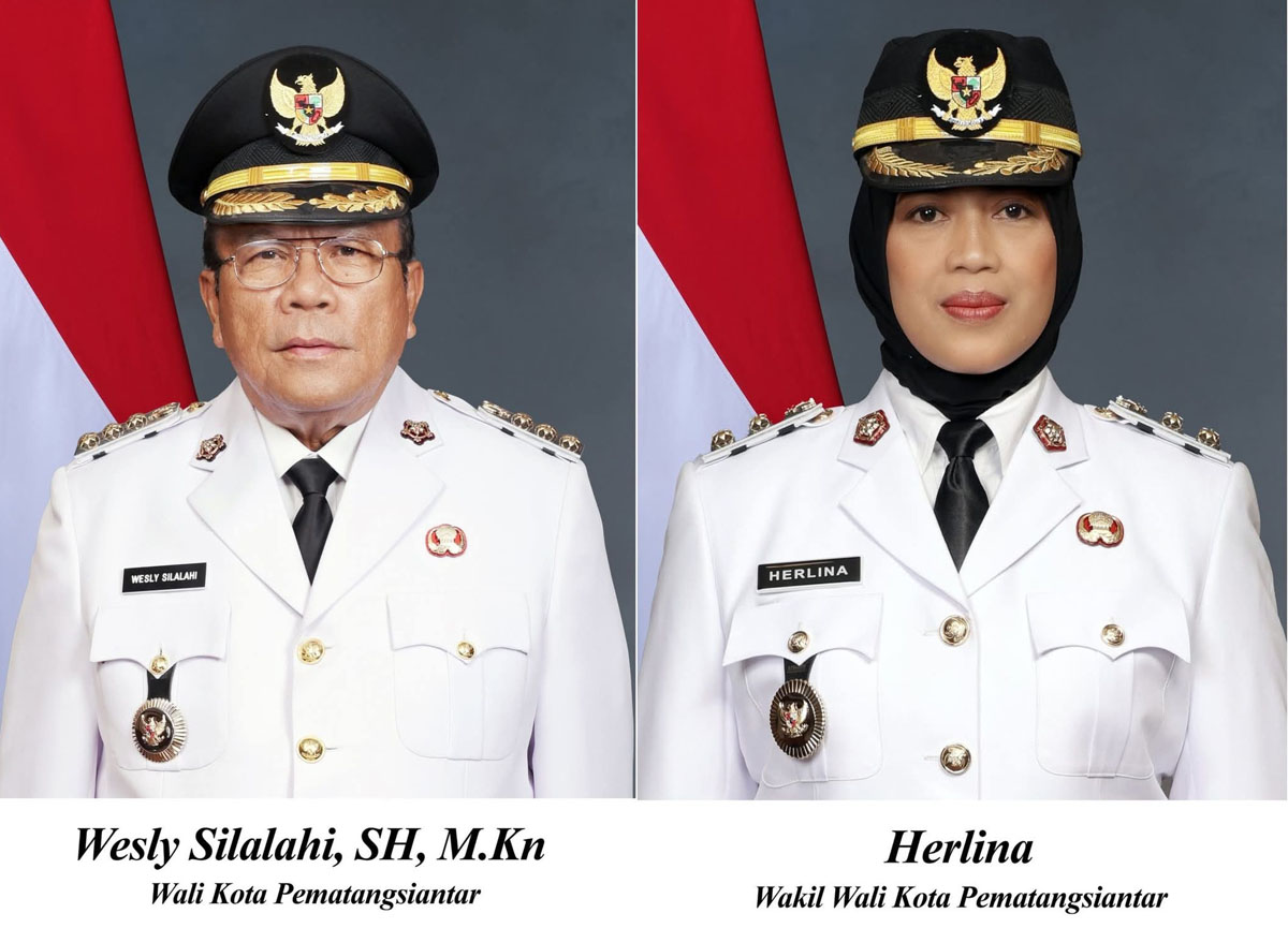 Pasangan Wesly Silalahi-Herlina menjadi Wali Kota-Wakil Wali Kota Pematangsiantar.