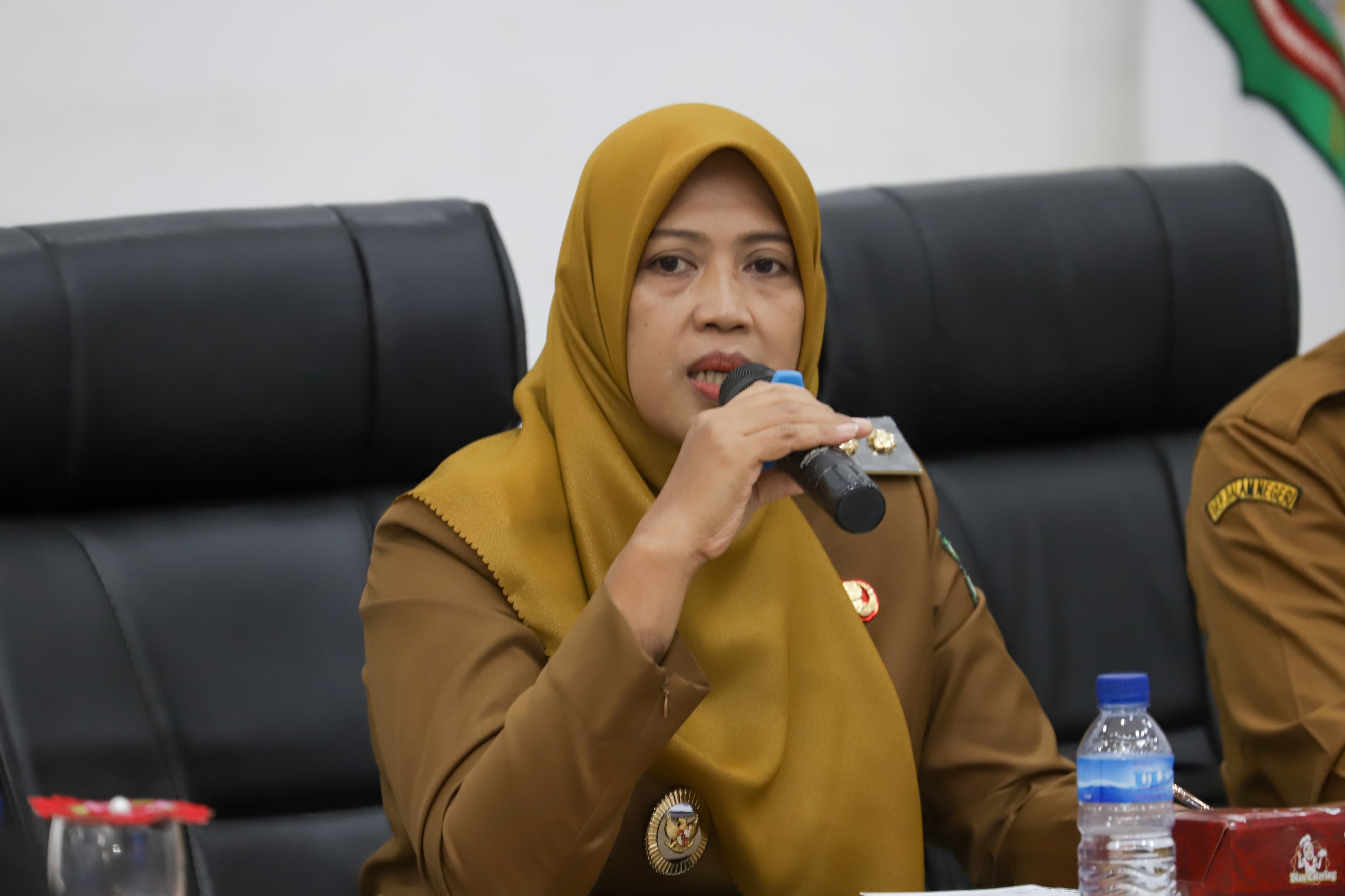 Wakil Wali Kota Pematangsiantar Herlina menyampaikan program kerja 100 hari pemerintahan Wesly Silalahi-Herlina.