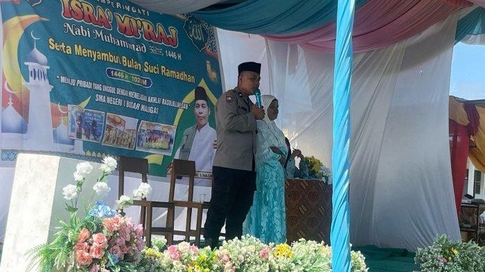 Peringatan Isra Mikraj di SMAN 1 Bosar Maligas.