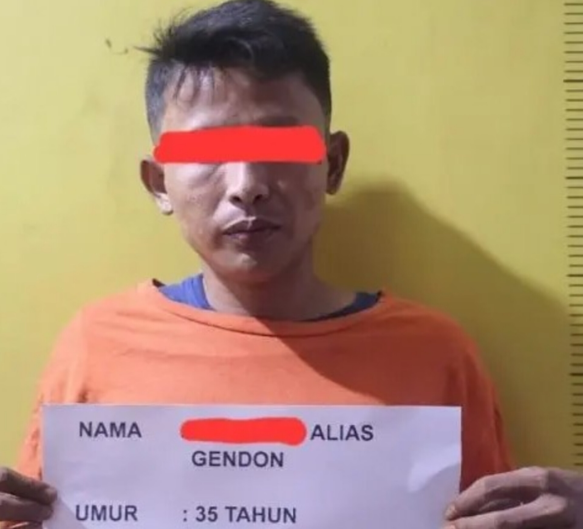 RD alias Gendon, tersangka pengedar sabu di Labusel.