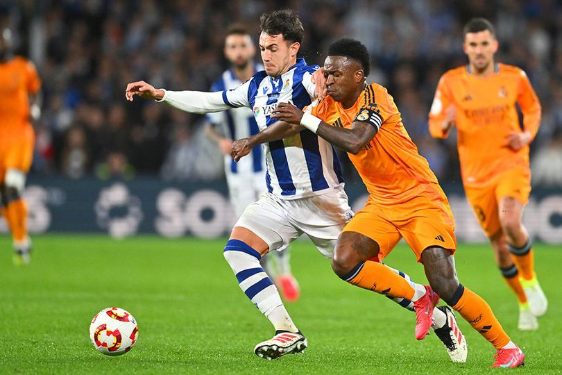 Real Madrid meraih kemenangan tipis 1-0 atas Real Sociedad dalam leg pertama semifinal Copa del Rey di Reale Arena, Kamis (27/2/2025) dini hari WIB.