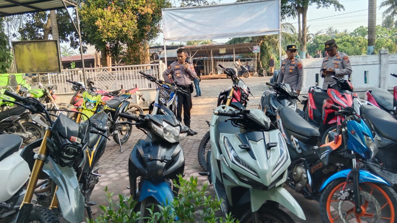 Sepedamotor tanpa STNK yang diamankan Polres Tanjungbalai.