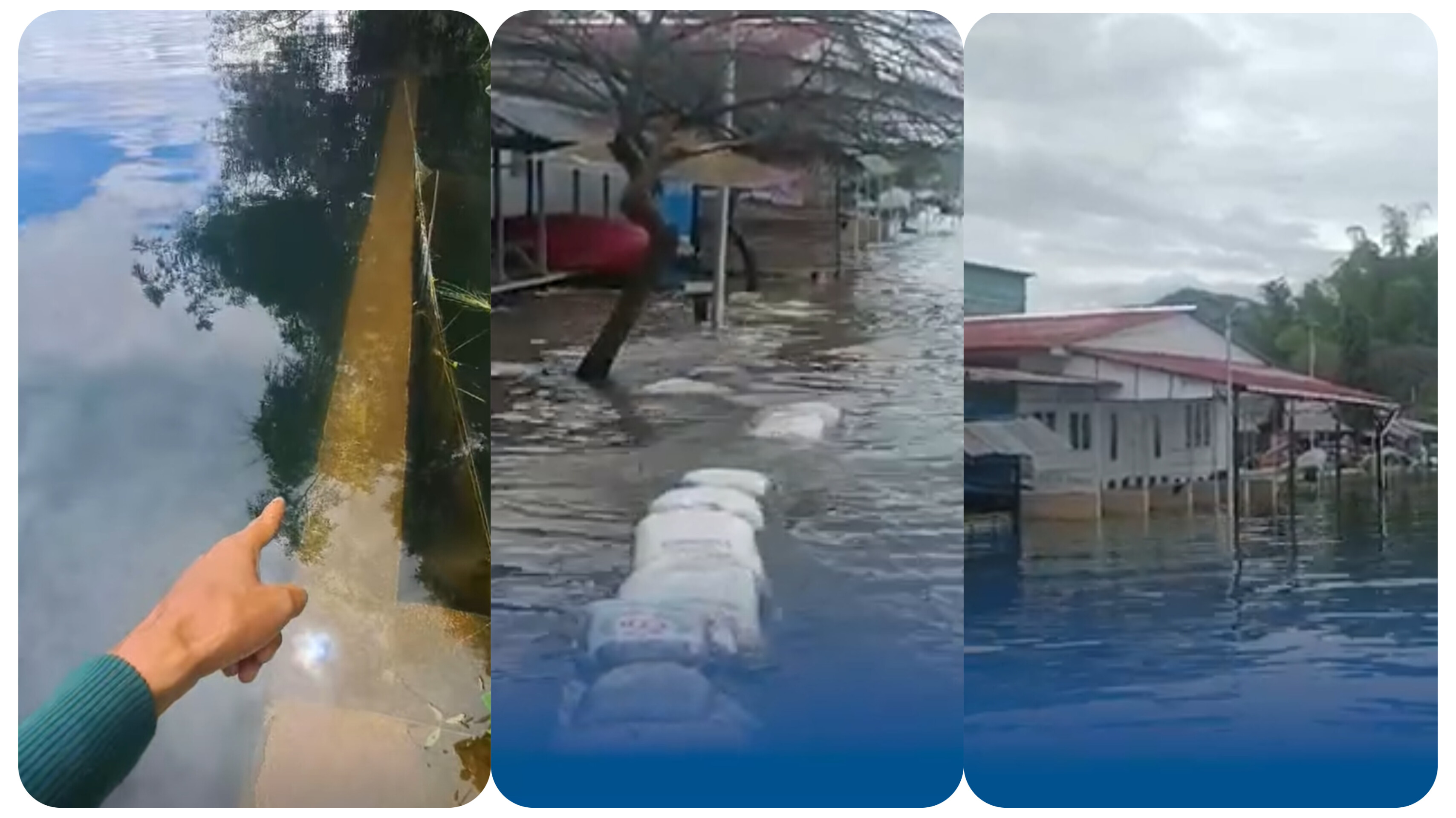 Permukaan air Danau Toba naik.