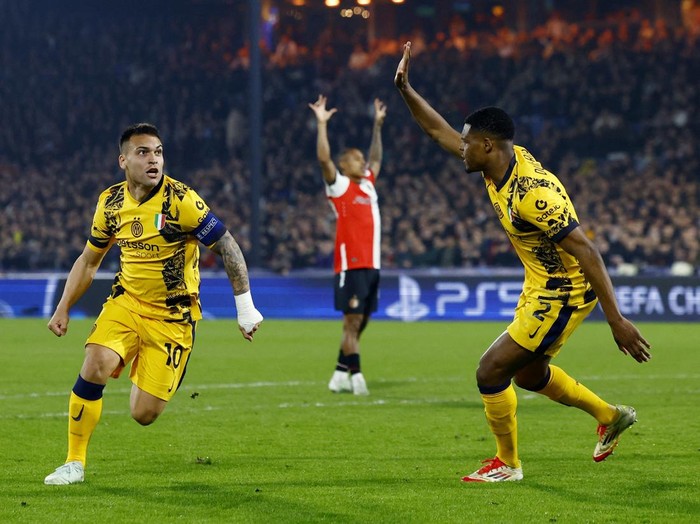 Gol-gol Marcus Thuram dan Lautaro Martinez memenangkan Inter 2-0.