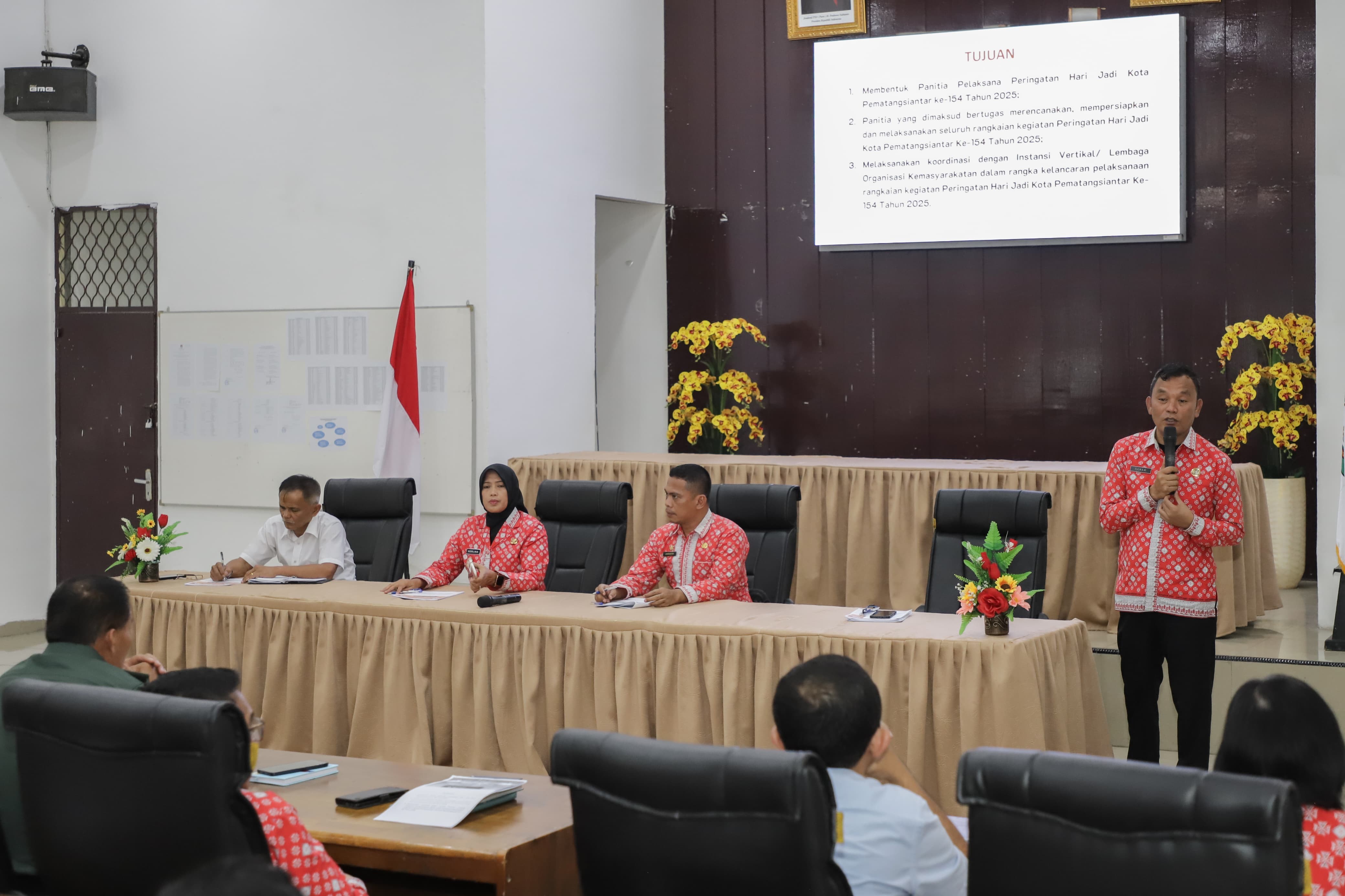 Rapat persiapan peringatan Hari Jadi ke-154 Kota Pematangsiantar.