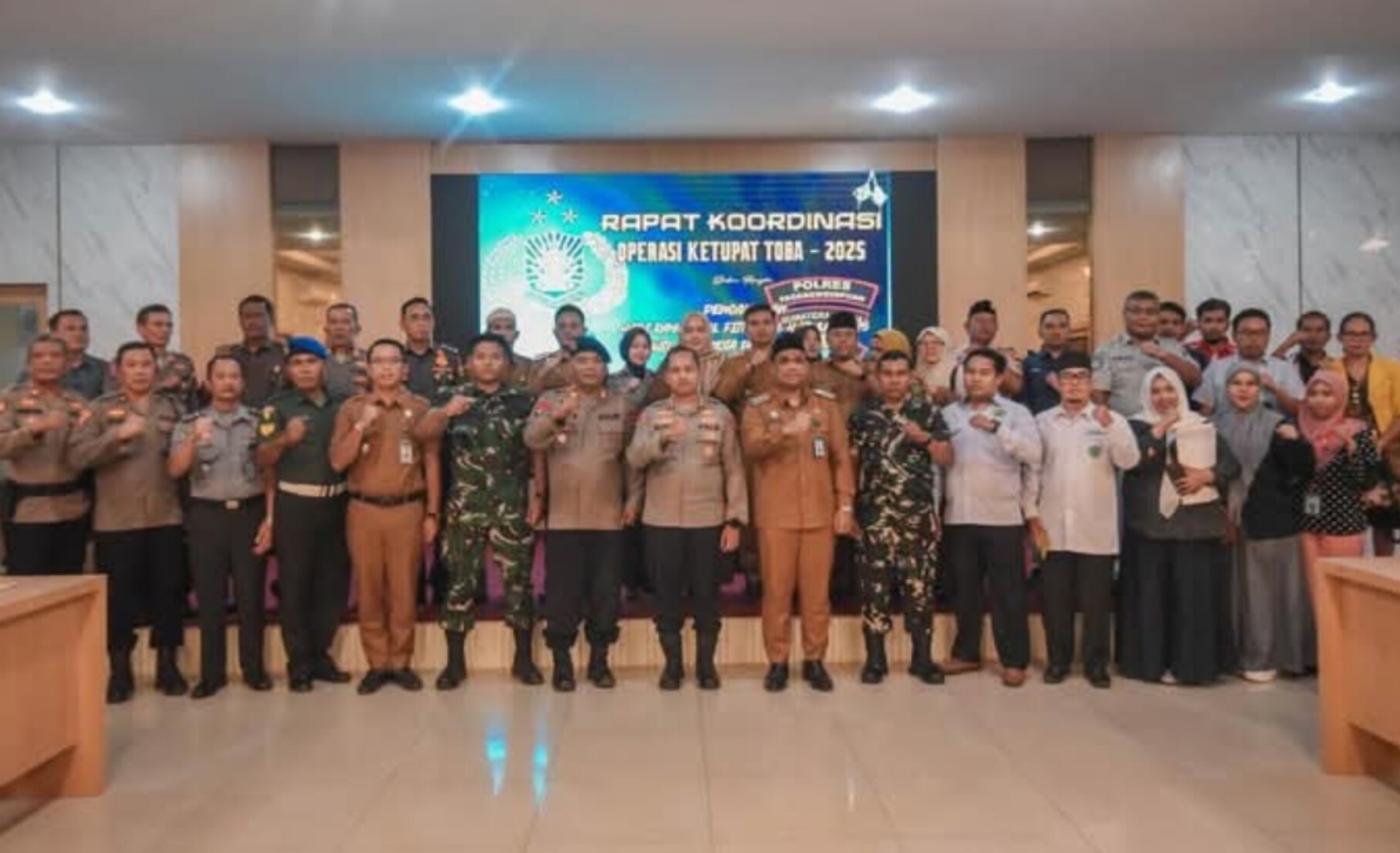 Kapolres Padangsidimpuan, AKBP Dr Wira Prayatna, memimpin Rakor Lintas sektoral Opersai Ketupat Toba 2025.