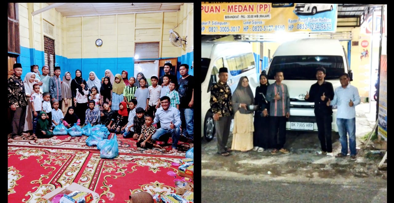 KINAN Perkasa Travel berbagi berkah Ramadan dengan menyantuni 50 anak yatim dan dhuafa di Kantor KINAN Perkasa Travel, Padangsidimpuan.