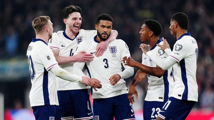 Reece James mencetak gol perdana bersama Timnas Inggris.