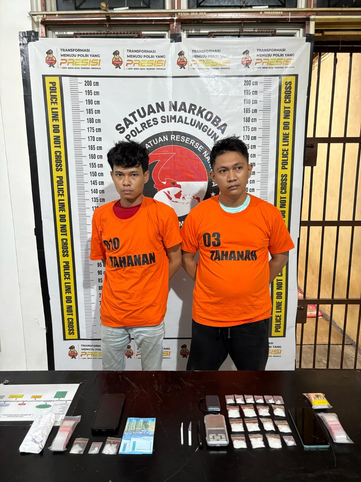 Dua anggota jaringan peredaran sabu-sabu di Kabupaten Simalungun.