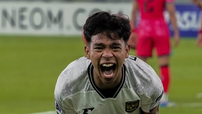 Evandra Florasta, pemain Timnas Indonesia U-17. Indonesia memastikan diri lolos ke Piala Dunia U-17 2025 melalui jalur kualifikasi.