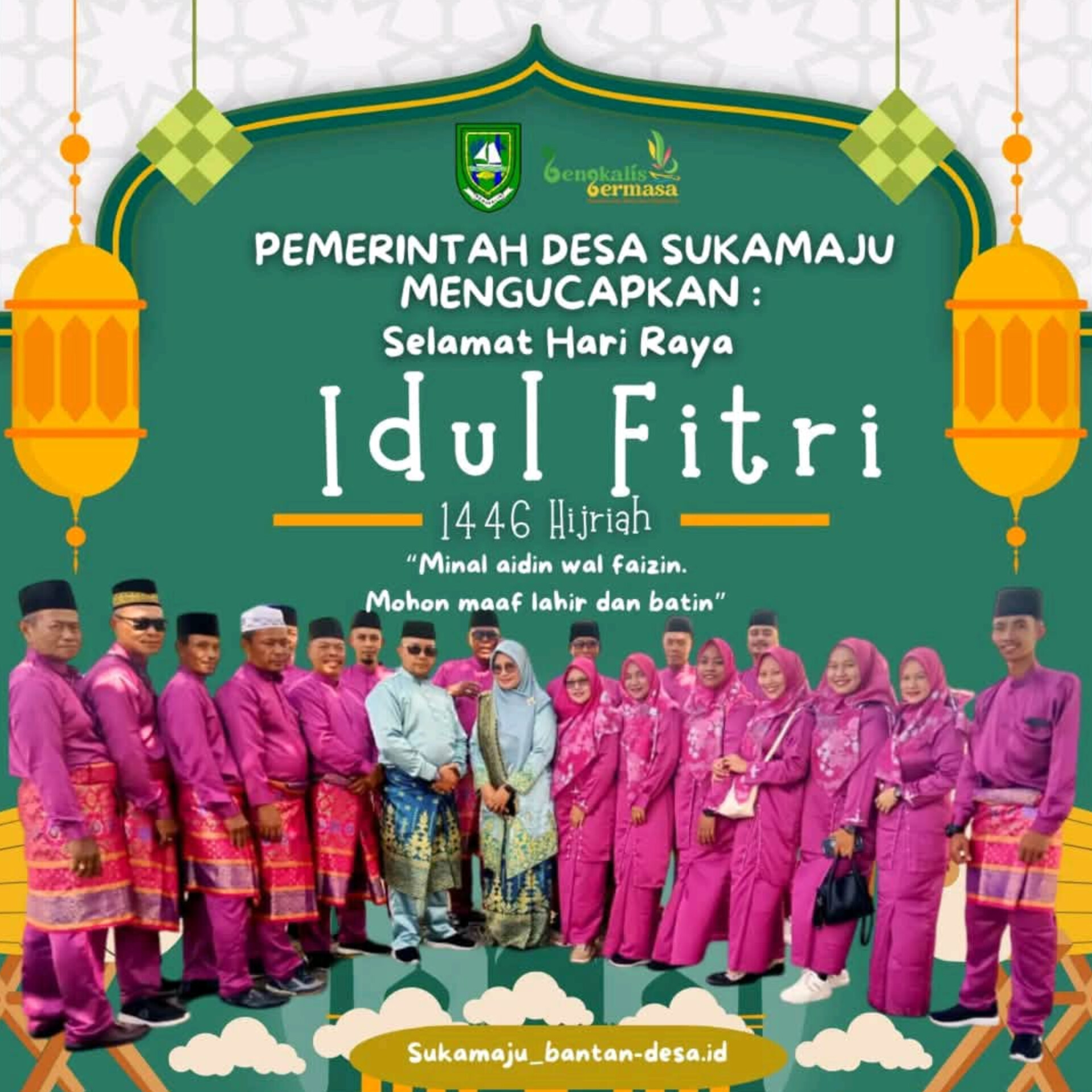 Pemerintah Desa Sukamaju, Kecamatan Bantan, Kabupaten Bengkalis, menyambut Hari Raya Idulfitri 1 Syawal 1446 Hijriah dengan mengucapkan selamat dan doa terbaik bagi seluruh masyarakat desa.