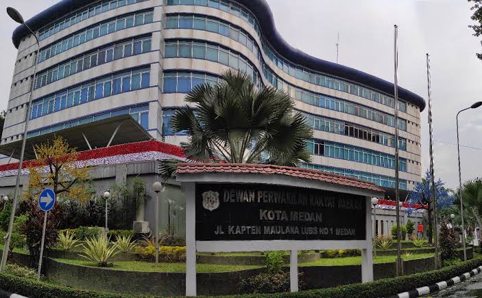 Gedung DPRD Kota Medan di Jalan Kapten Maulana Lubis, Medan.