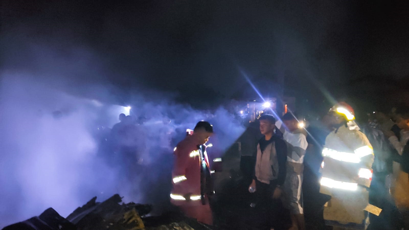Kebakaran 8 unit rumah di Kelurahan Keramat Kubah, Tanjungbalai.