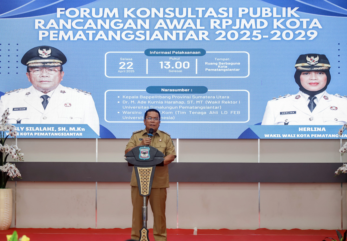 Forum Konsultasi Publik Ranwal RPJMD Kota Pematangsiantar.