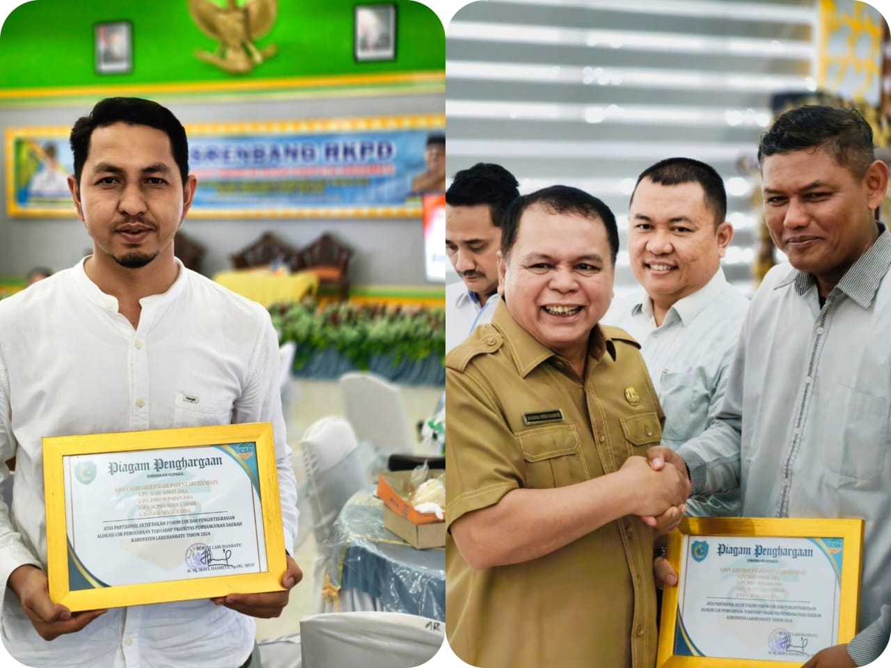 Empat unit bisnis Asian Agri&mdash;PT Hari Sawit Jaya (HSJ), PT Indo Sepadan Jaya (ISJ), PT Supra Matra Abadi (SMA), dan PT Rantau Sinar Karsa (RSK)&mdash;menerima penghargaan CSR dari Pemkab Labuhanbatu.