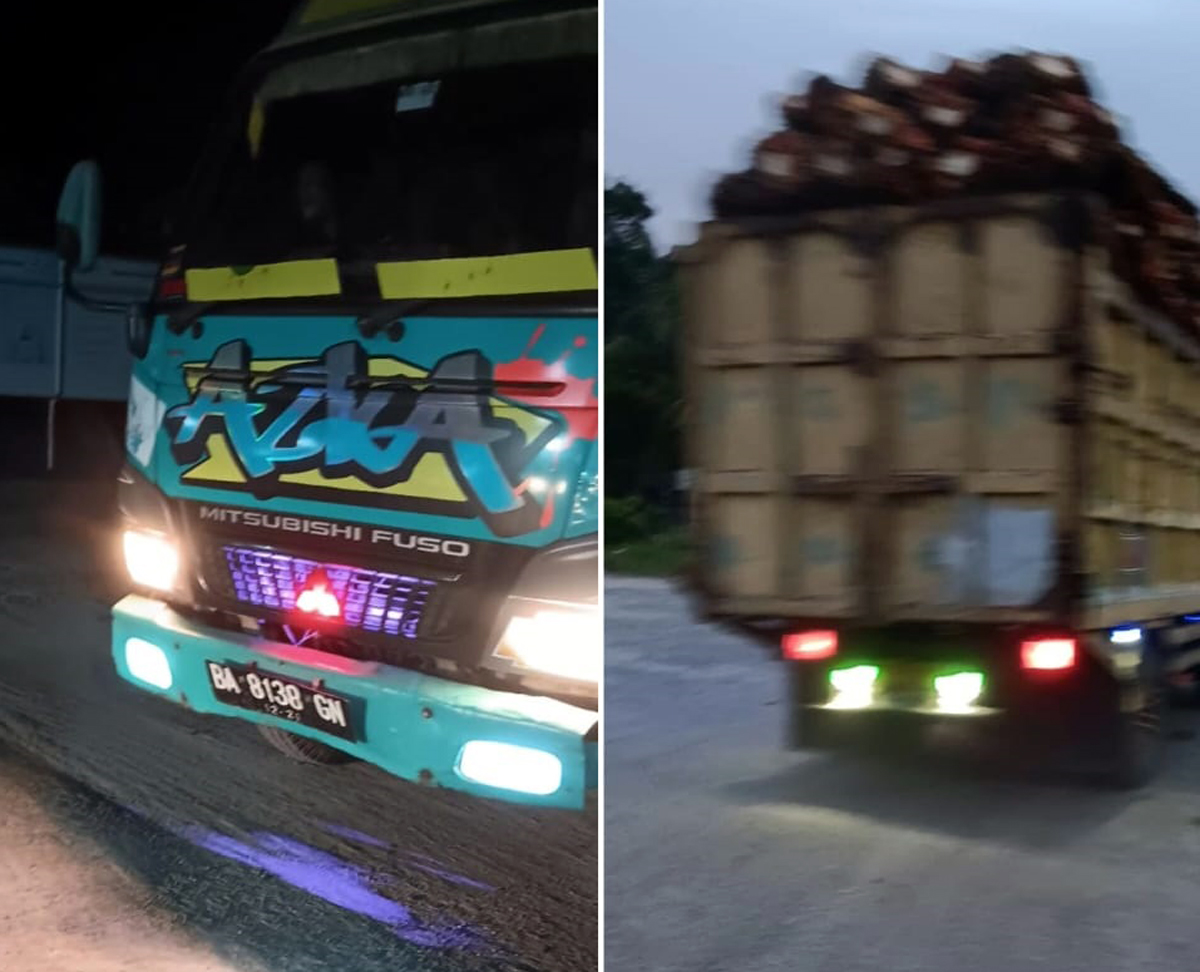 Truk pengangkut TBS Sawir milik vendor atau pihak ketiga dengan tahun perolehan di bawah 2020 terpantau masih beroperasi di PT Perkebunan Nusantara (PTPN) IV Regional I, PKS Sei Silau.