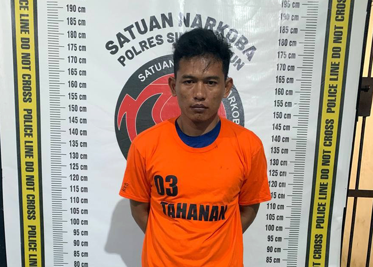 Suwandi alias Wawan, pengedar sabu di sebuah salon di Simalungun.,
