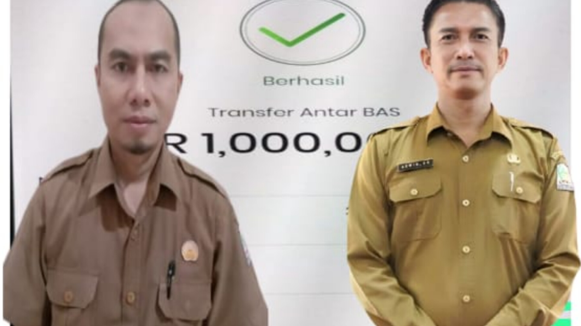 Plt Asisten III, Asmaruddin (ketua panitia HUT) dan Azwir, Kadis PMK.