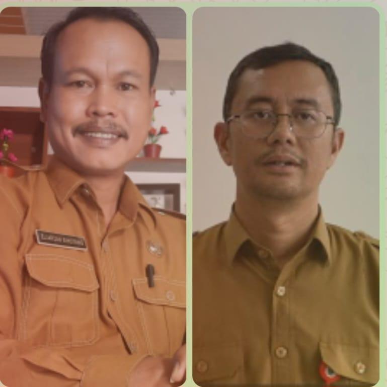 Kadis Kominfo Batara (sebelah kiri), Plt Kepala BPSDM Eliapzan Sihotang (sebelah kanan)