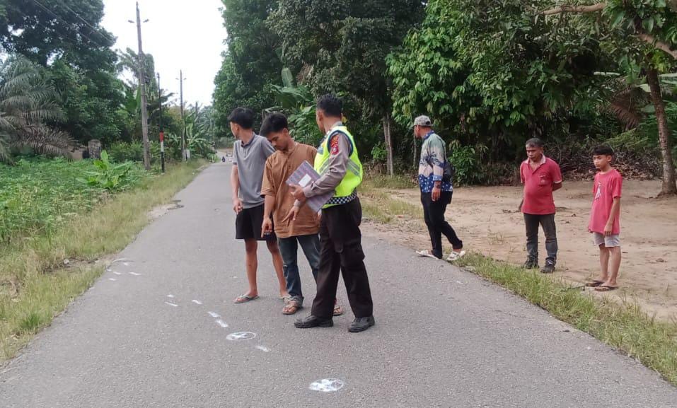 Lokasi lakalantas yang menewaskan Minan Damanik.
