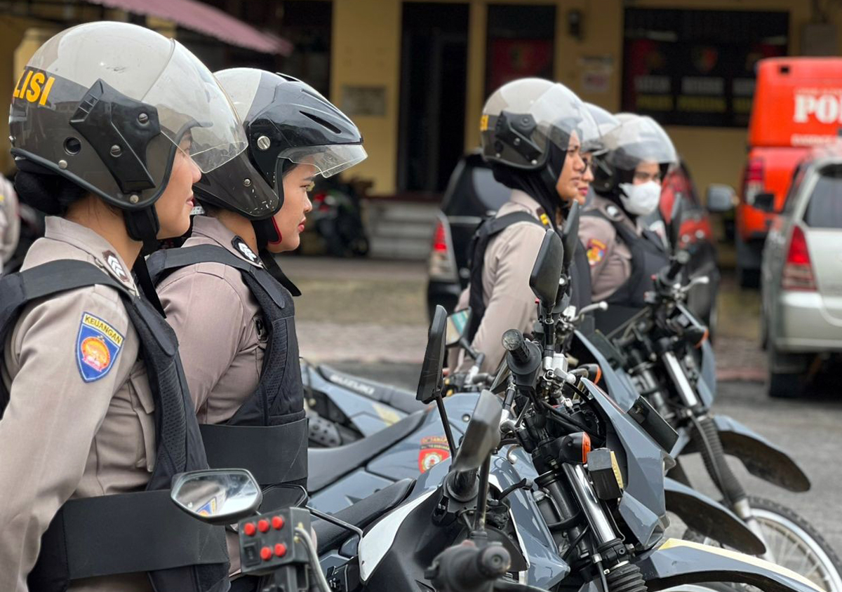 Tim Patroli Srikandi Polwan Polres Pematangsiantar.