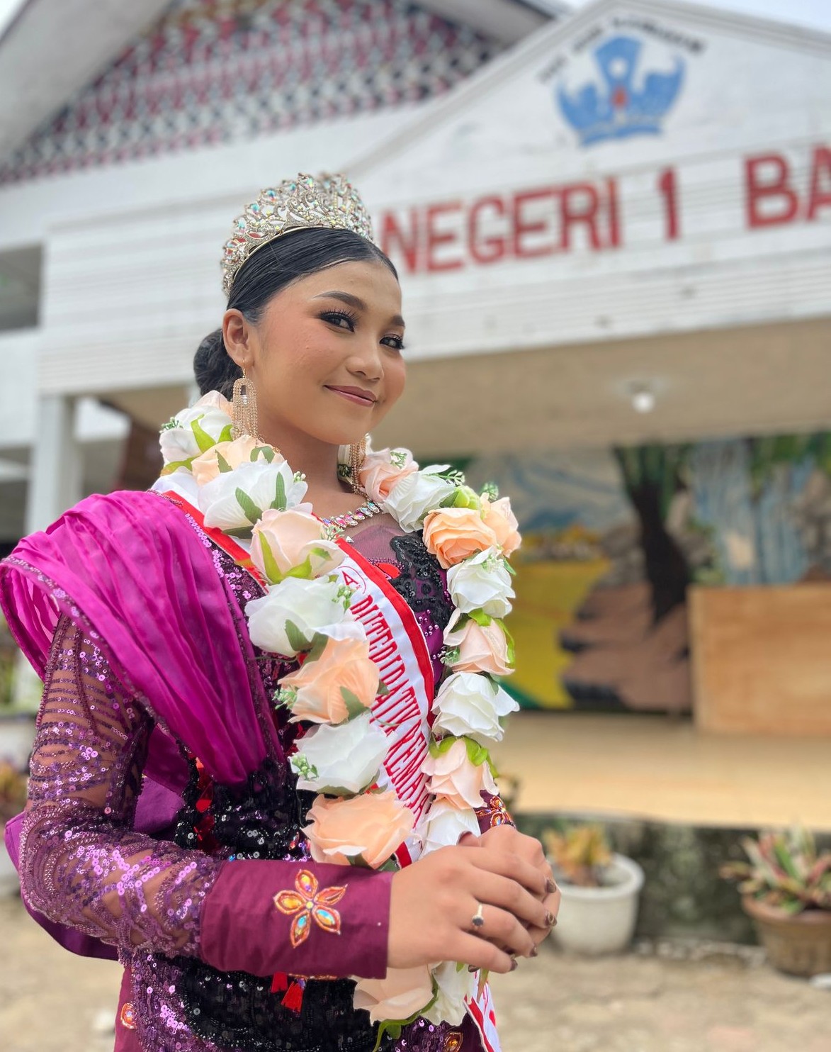 Zaskia Irfa Harahap, meraih Juara 1 ajang Putri Winner Batik Remaja tingkat Provinsi Sumatera Utara (Provsu) di Medan.