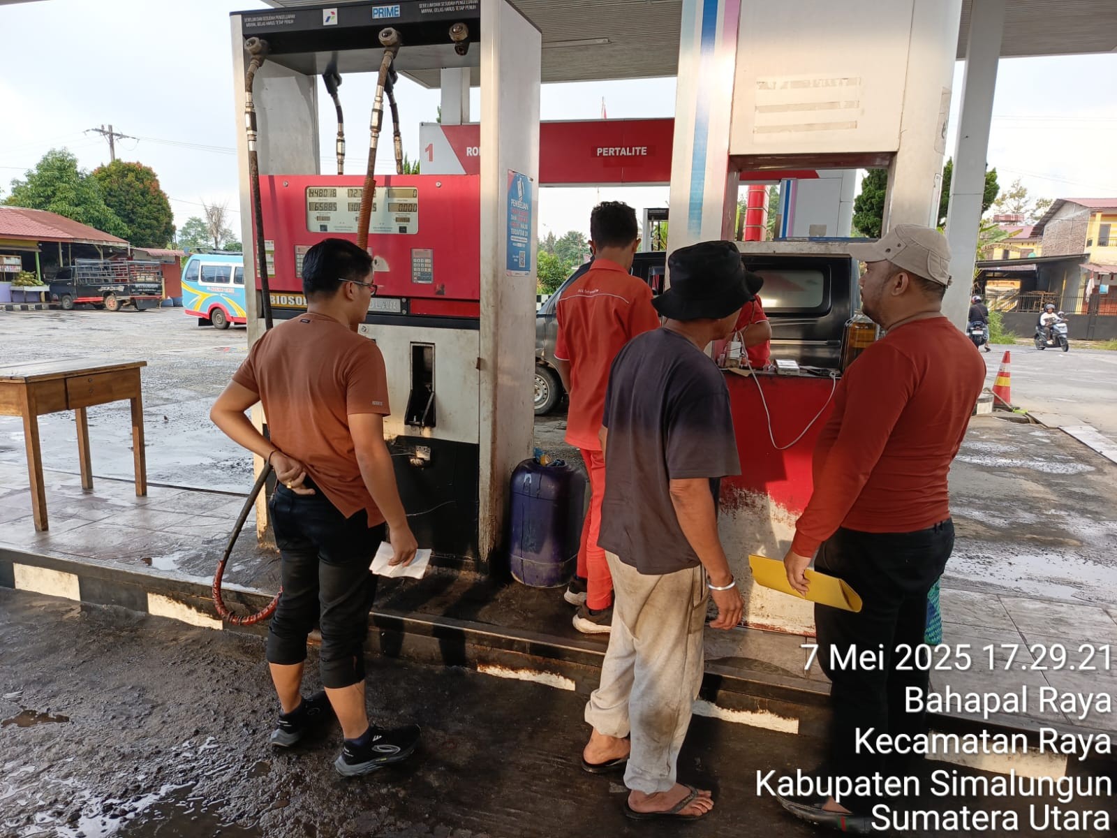 Salah satu SPBU yang menjadi fokus Operasi Dian Toba 2025 Polres Simalungun.
