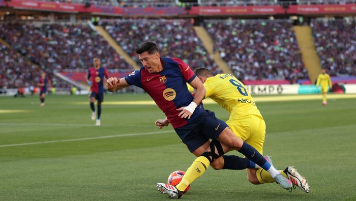 Fermin Lopez mencetak gol kedua Barcelona jelang turun minum.