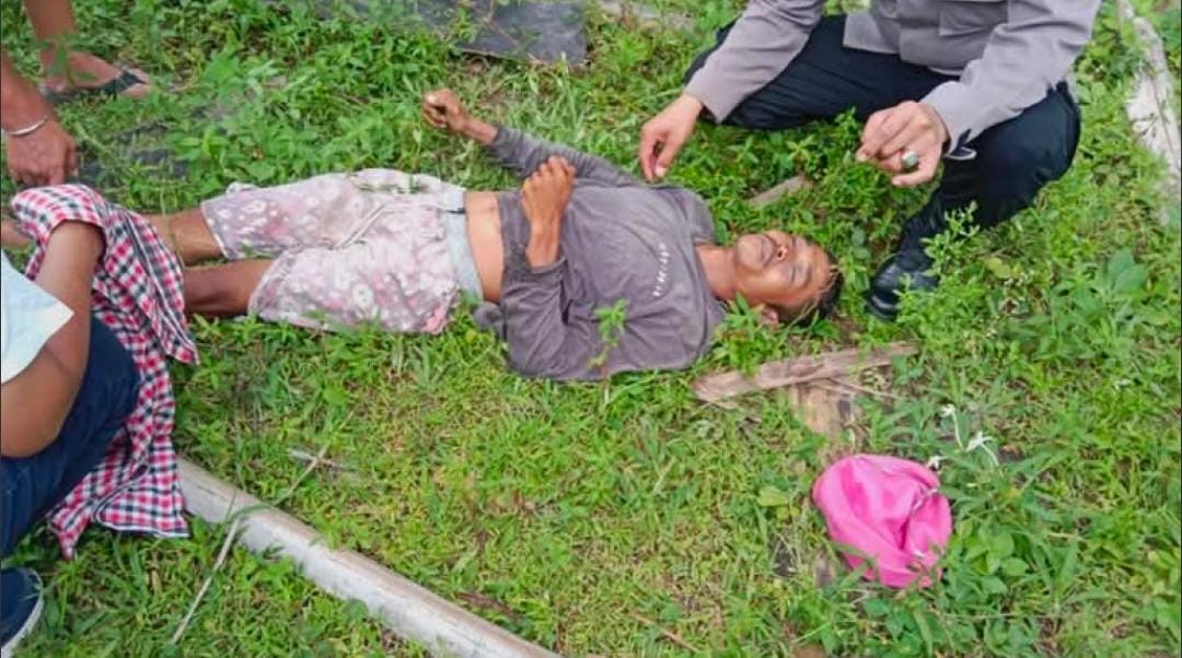 Penemuan jenazah Jonres Sinaga di perkebunan sawit warga.