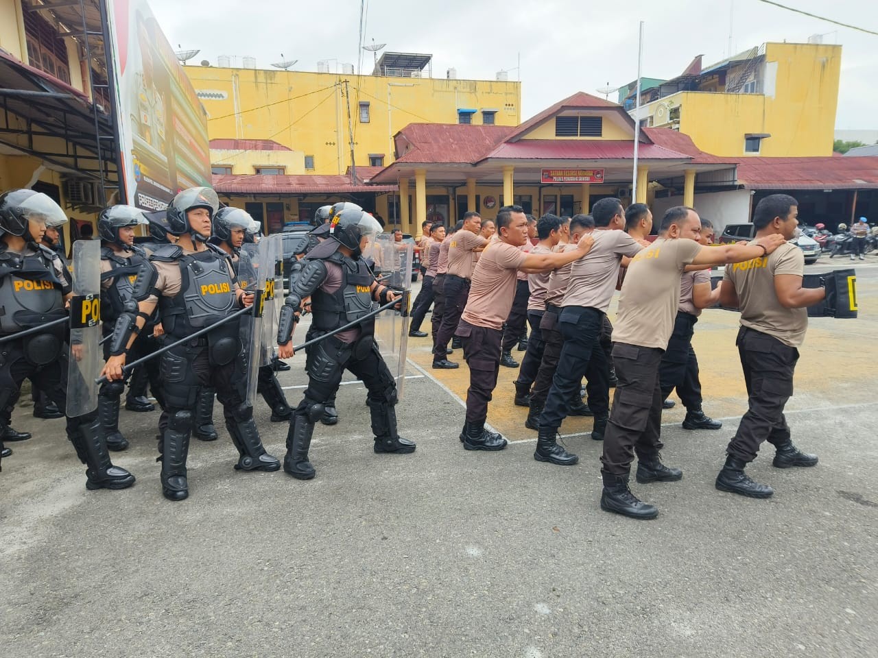 Pelatihan dalmas Sat Samapta Polres Pematangsiantar.