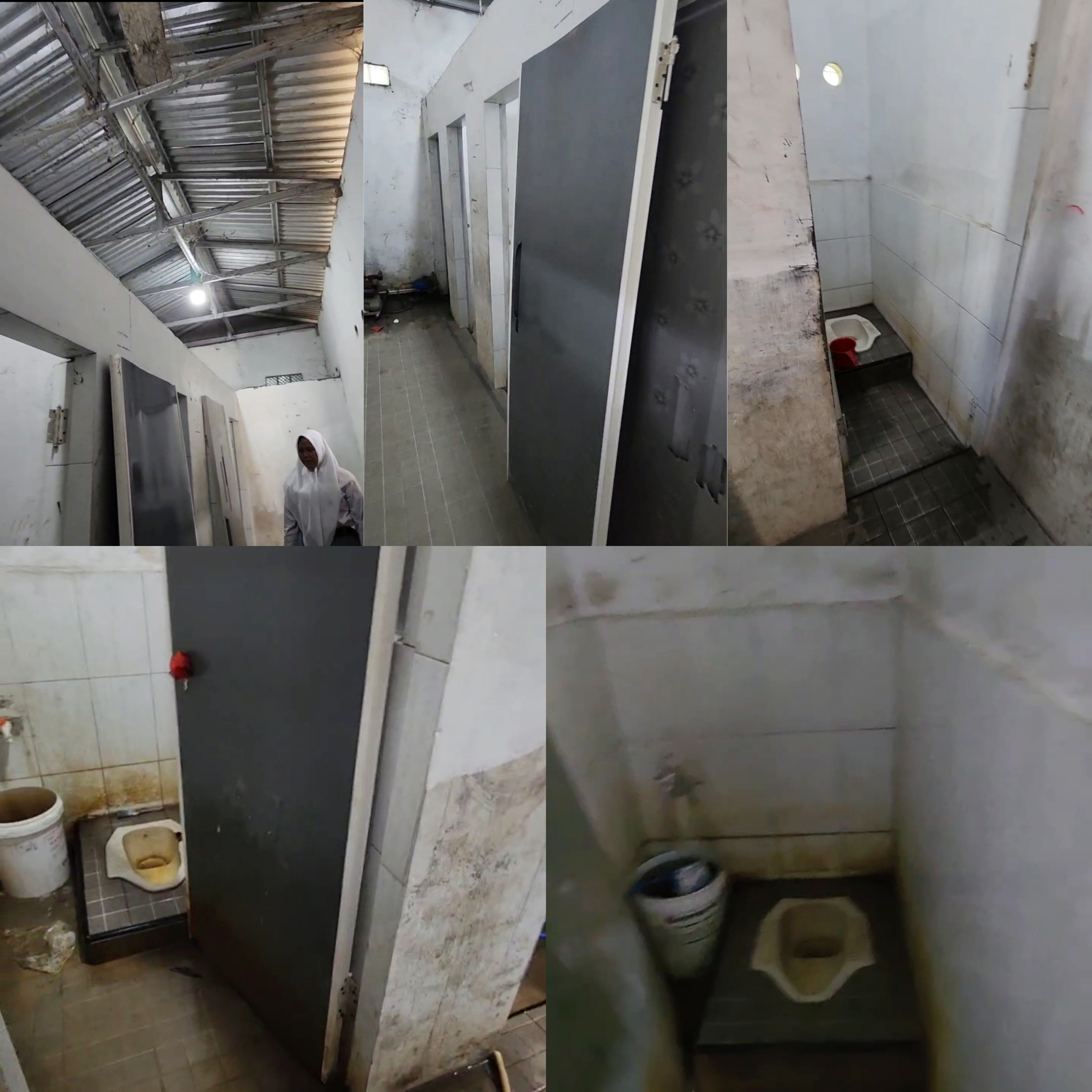 Kondisi kamar mandi SMAN 19 Medan tampak memprihatinkan. Selain kumuh, jorok, dan bau, pintu dan atap sengnya sudah kupak kapik.
