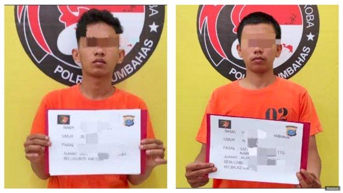 Dua tersangka diringkus Polres Humbahas terkait kasus narkotika jenis ganja.