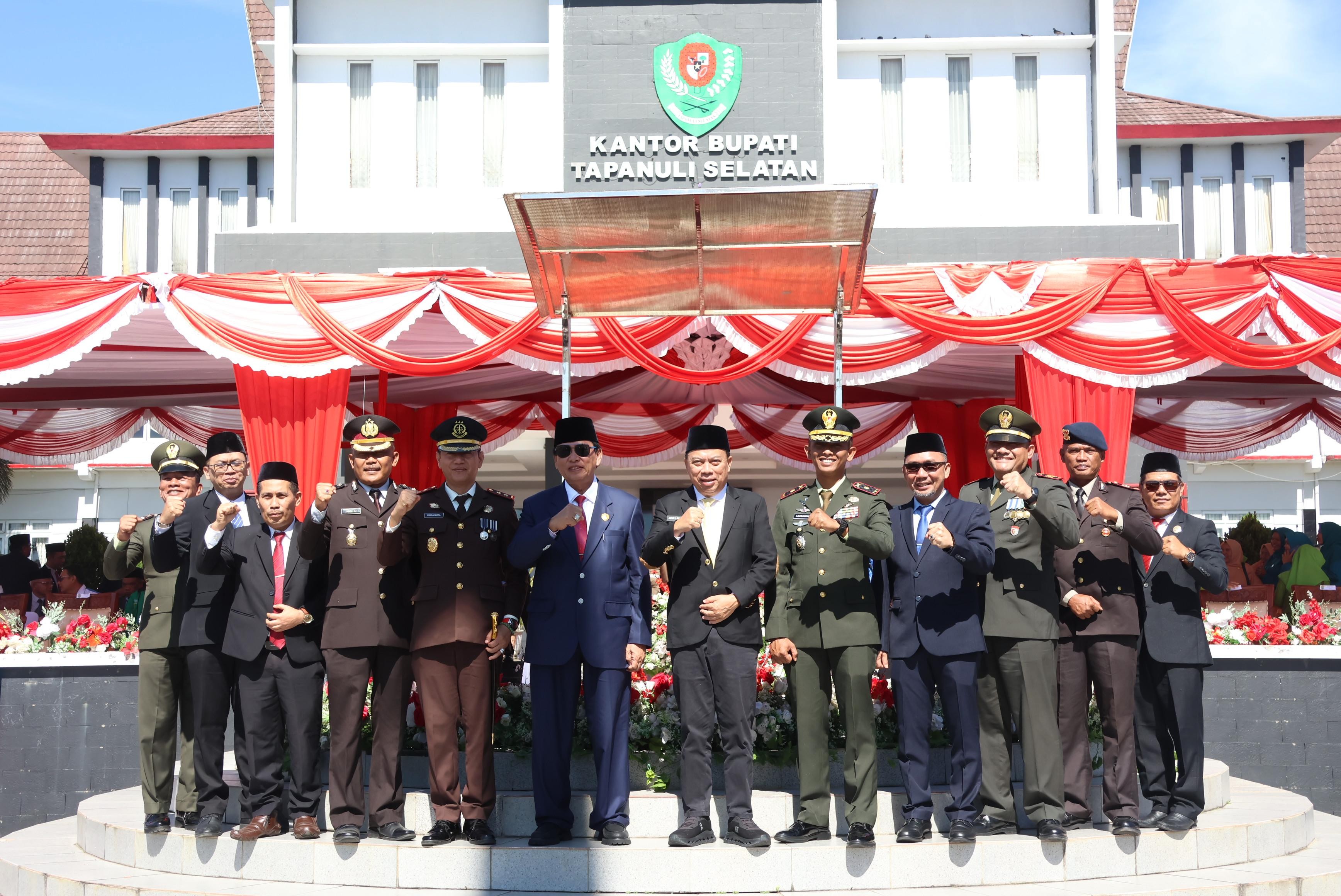 Wakil Bupati Tapsel Jafar Syahbuddin Ritonga jadi Irup peringatan Hari lahir Pancasila.