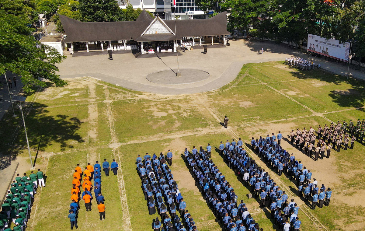 Upacara Peringatan Hari Lahir Pancasila di Kota Pematangsiantar.